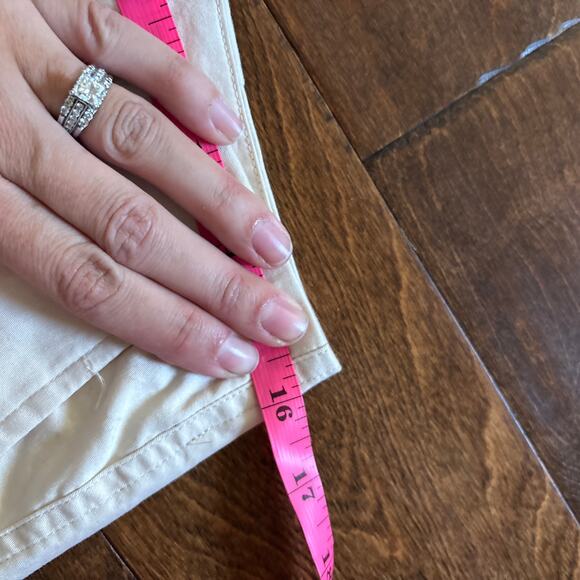 NWT A New Day Stretch High Waisted Wide Leg Cargo Pants Cream Women's Size 10 - Picture 9 of 11